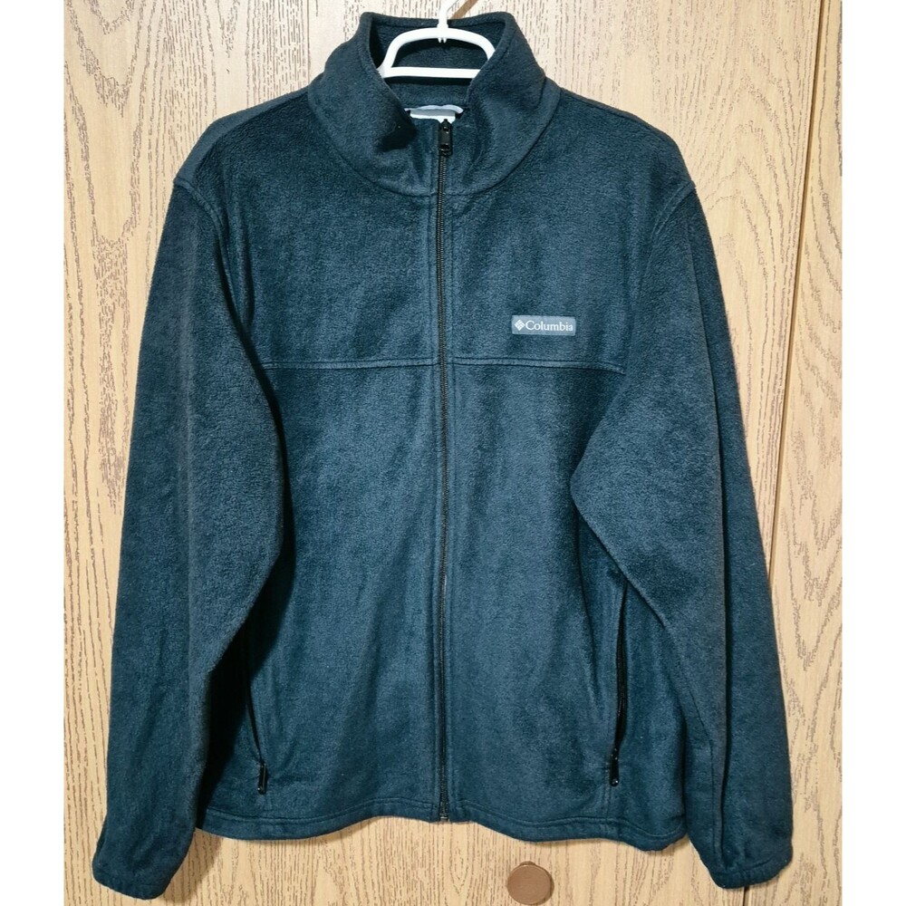 Columbia Men's Charcoal Fleece Long Sleeve Zip Up Sweatshirt w/Pockets Sz L